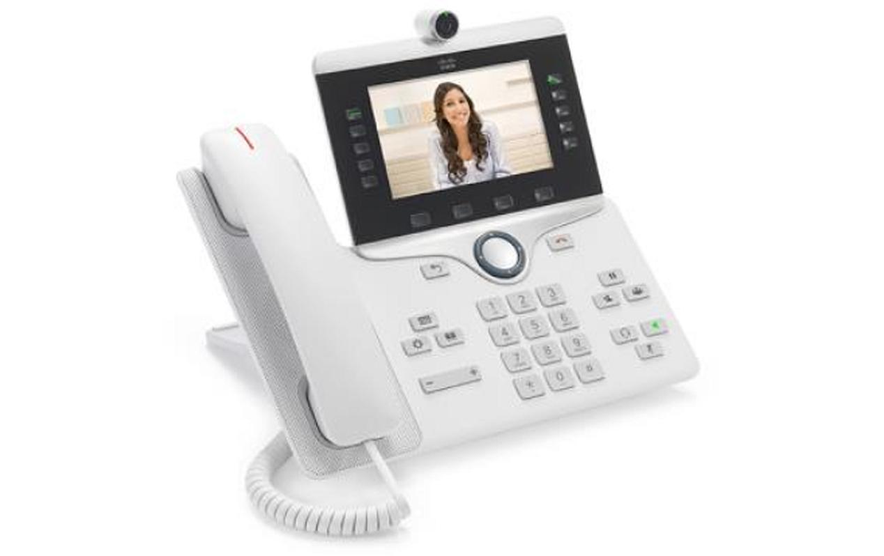 Tischtelefon 8845 Weiss<br>VoIP-Tischtelefon mit Videofunktion, Weiss