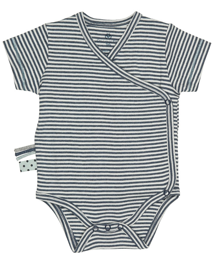 Wickel-Kurzarmbody SLEMA in indigo melange