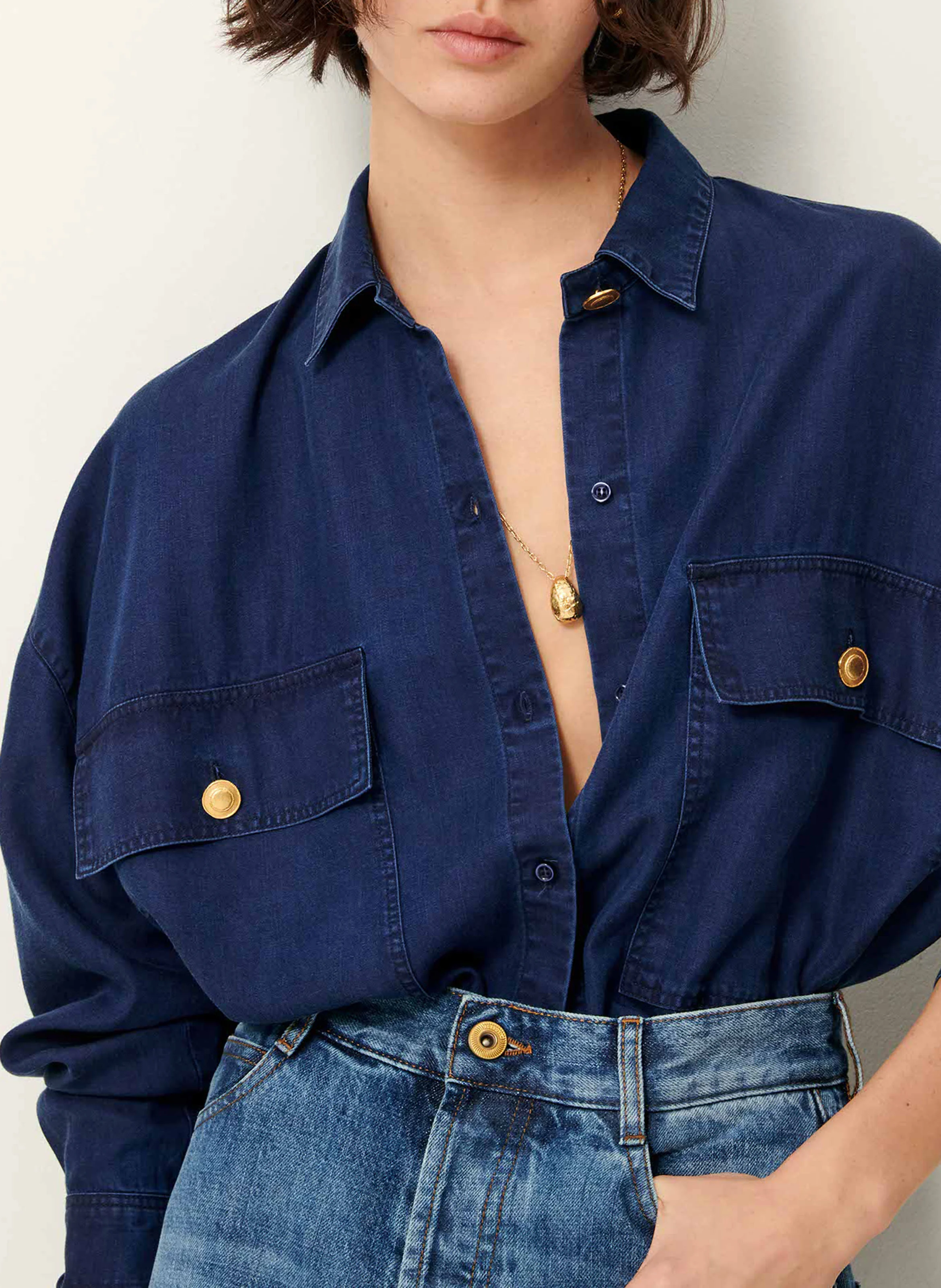 JAYNIM - Chemise droite | Bleu