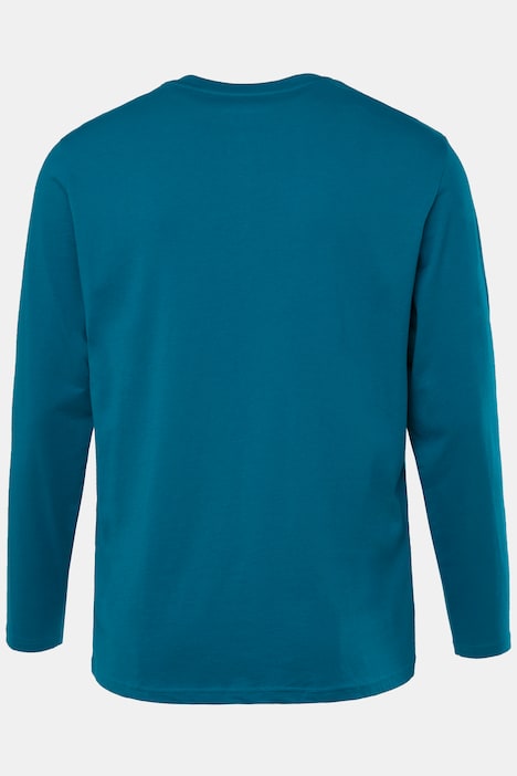JP 1880 Henley, Basic, Shirt, Langarm, Knopfleiste, bis 8XL