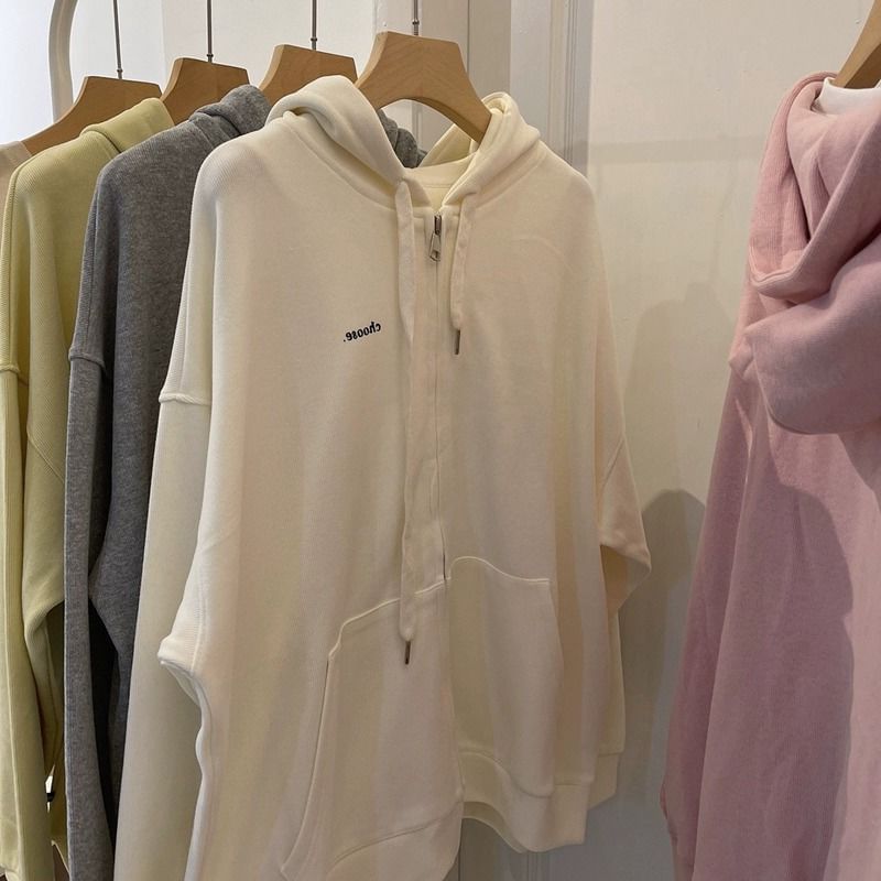Cafamo - Effen hoodie met rits