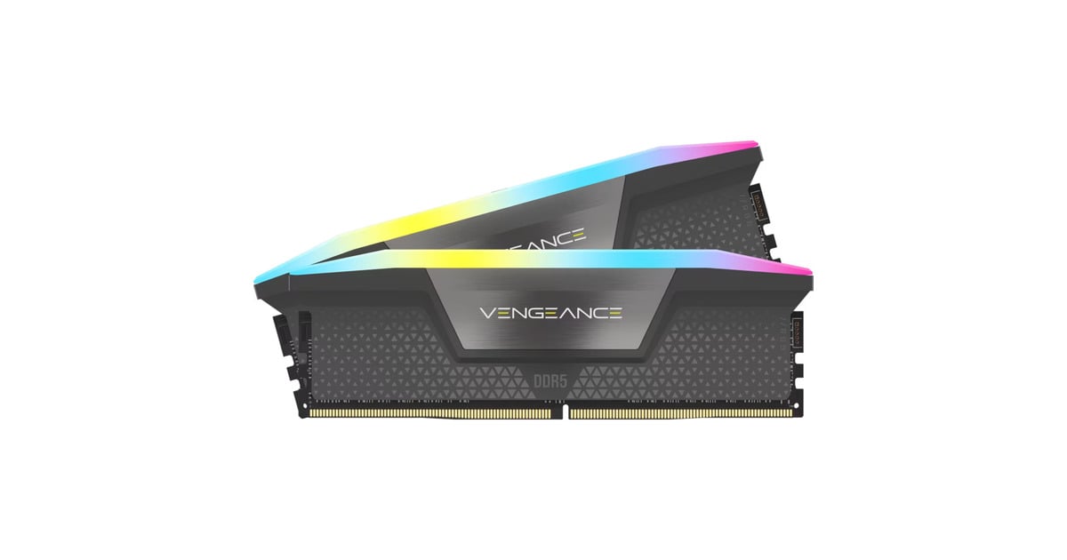 Corsair64 GB DDR5-6000 (2x 32 GB) Kit werkgeheugen  (Grijs, CMH64GX5M2D6000Z40, Vengeance RGB, XMP, EXPO)