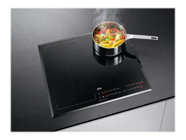 AEG IKE64441FB - Induktions kogeplade - 4 plader - Niche - bredde: 56 cm - dybde: 49 cm - med facetteret ramme - sort