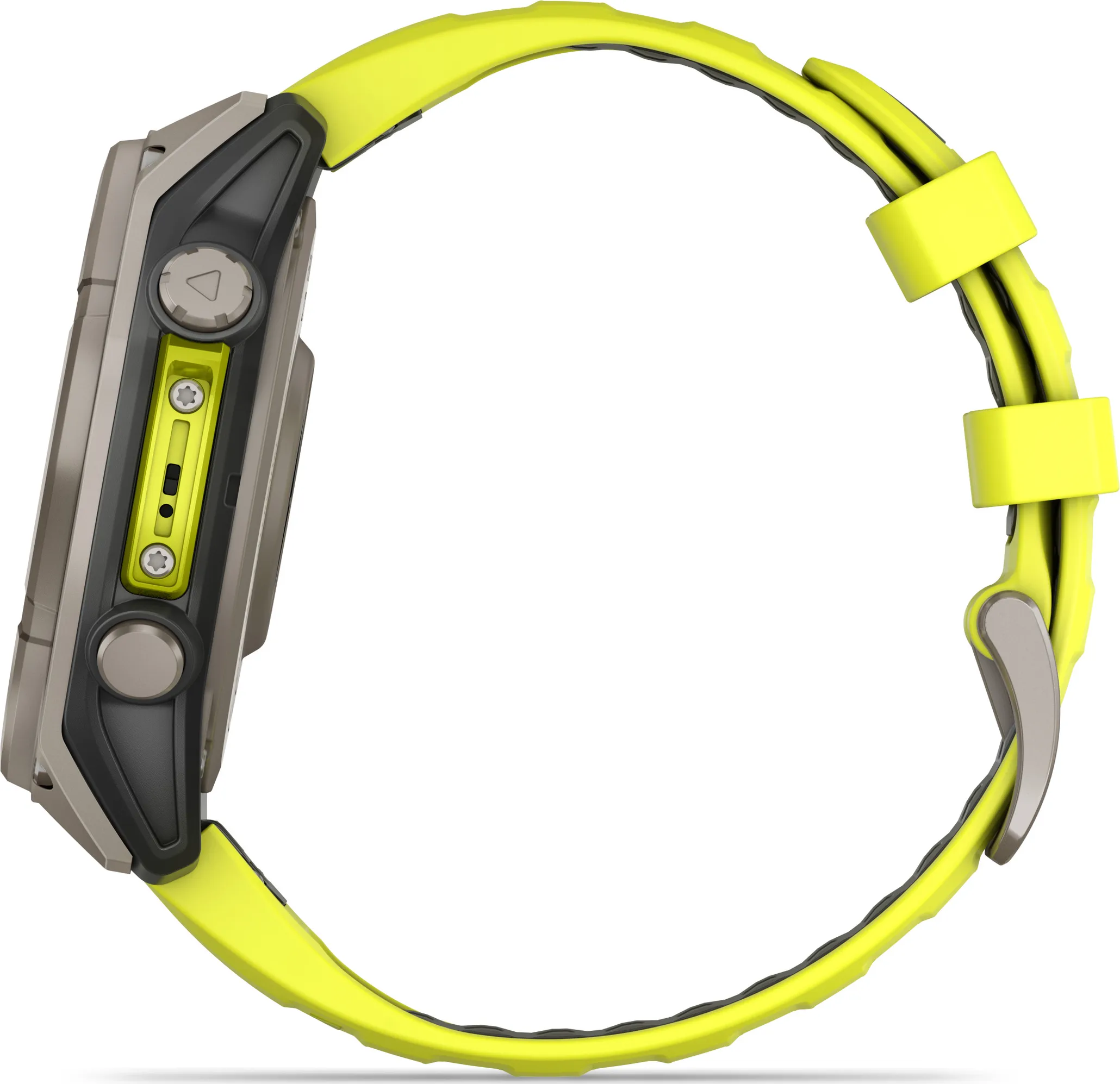 Garmin Fenix 8 Solar 47mm, Sapphire Solar Titanium - Amp Yellow/Graphite Silicone Strap