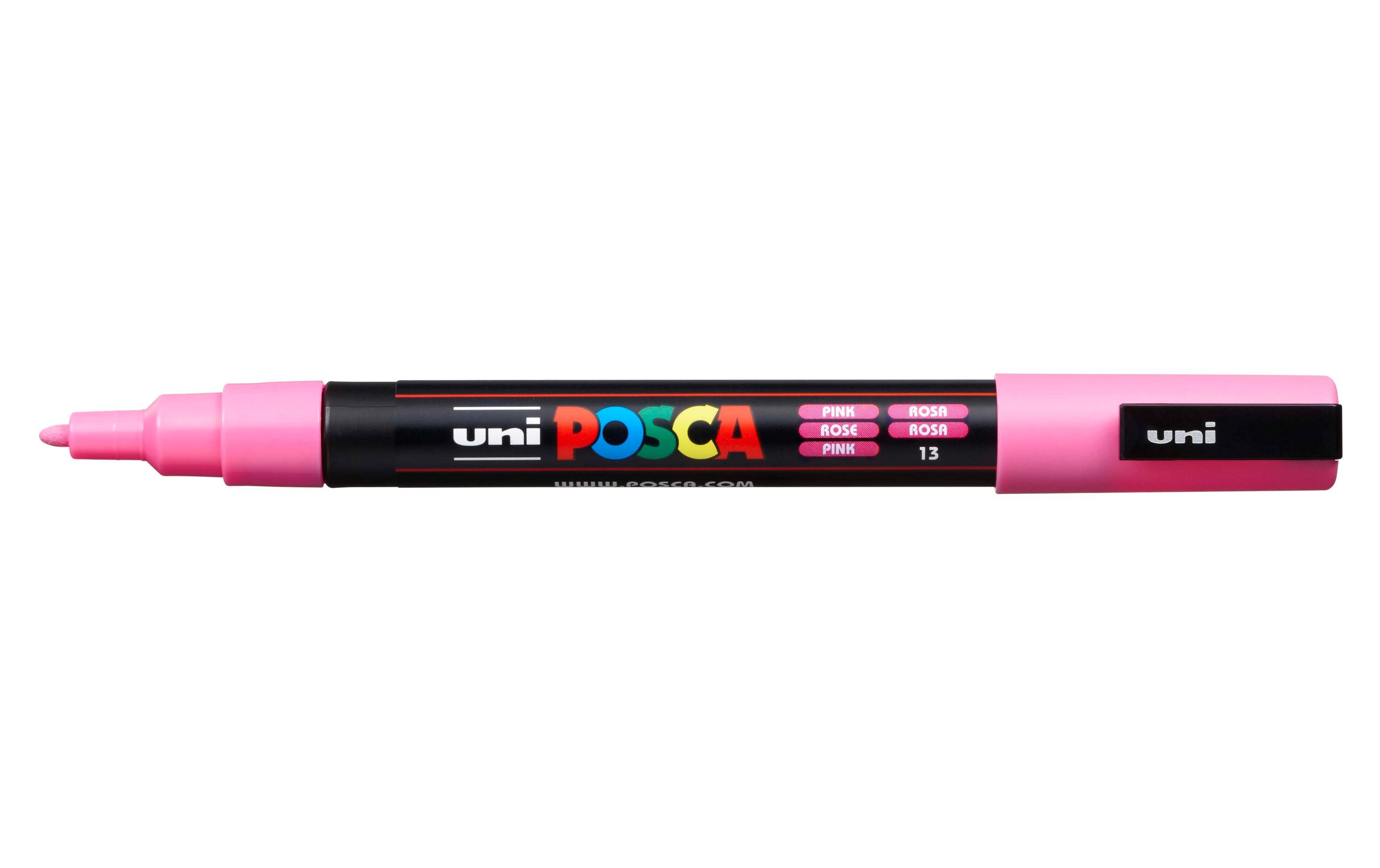 Permanent-Marker POSCA 0.9-1.3 mm, RosaUniversell einsetzbarer Marker