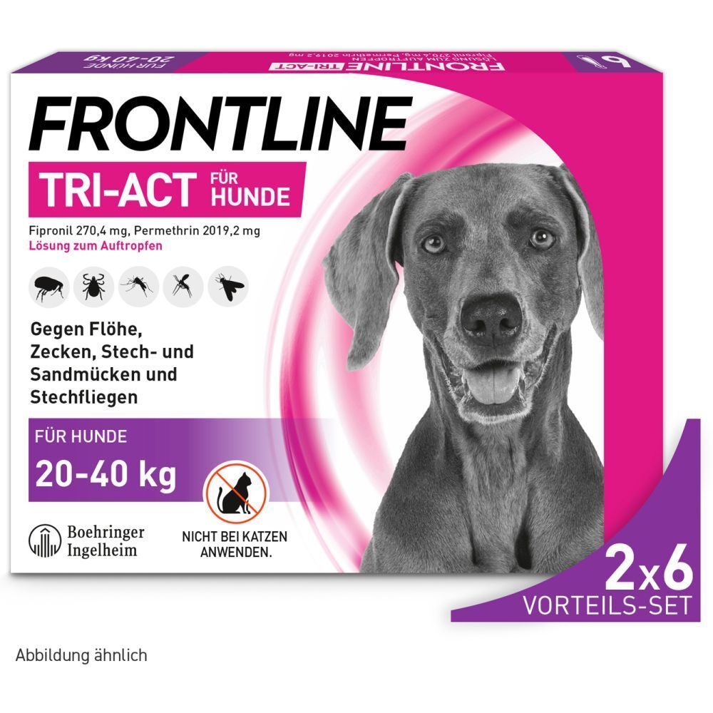 FRONTLINE TRI-ACT® gegen Zecken, Flöhe und fliegende Insekten beim Hund (20-40kg)