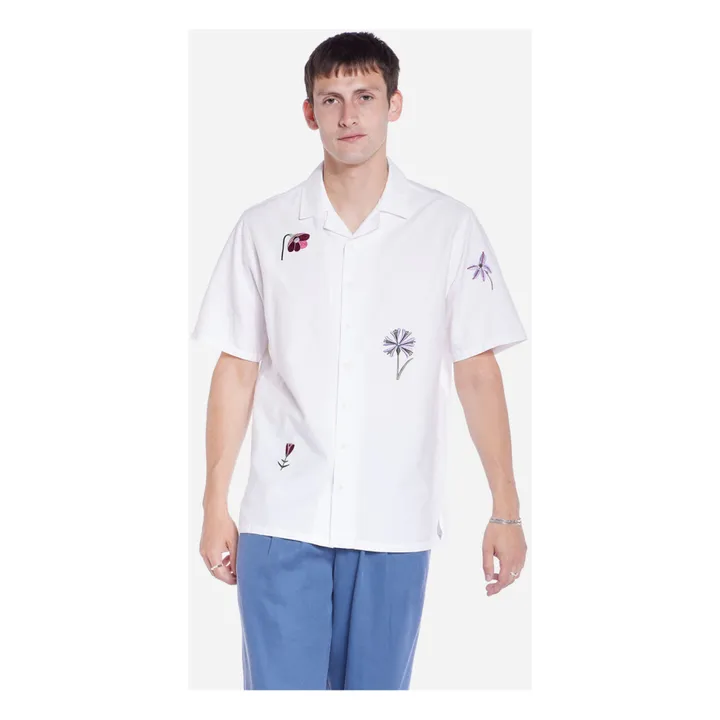 Olow Chemisette Brodée Aloha Coton Bio | Blanc
