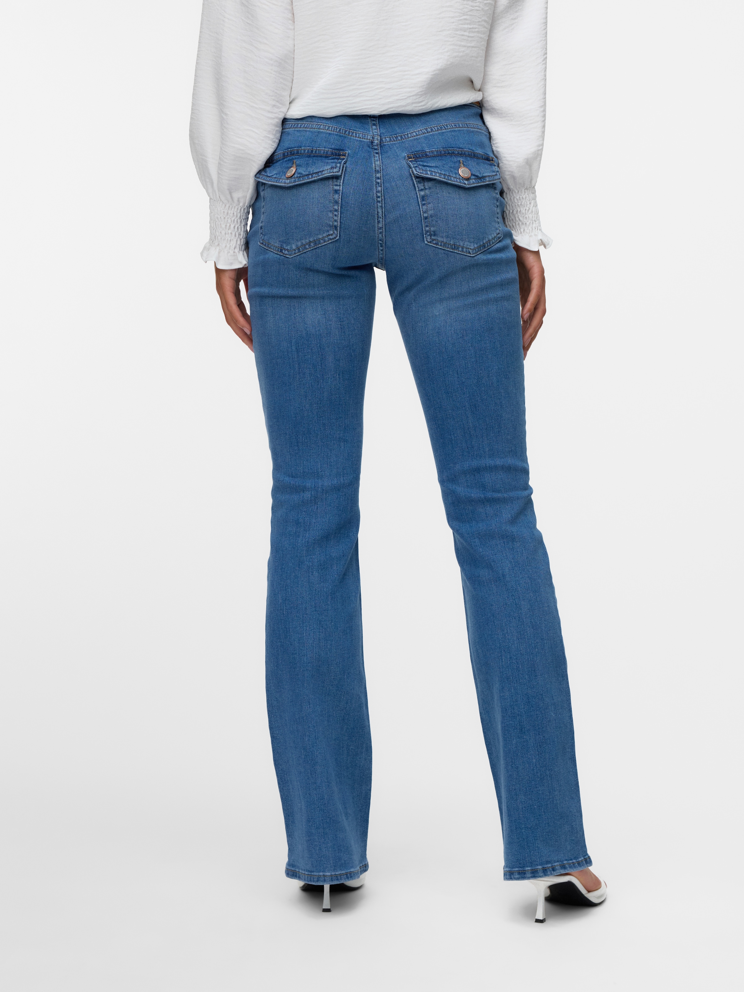 Vero Moda Bootcut-Jeans »VMFLASH MR FLARED POCKET JNS RA3042 NOOS«