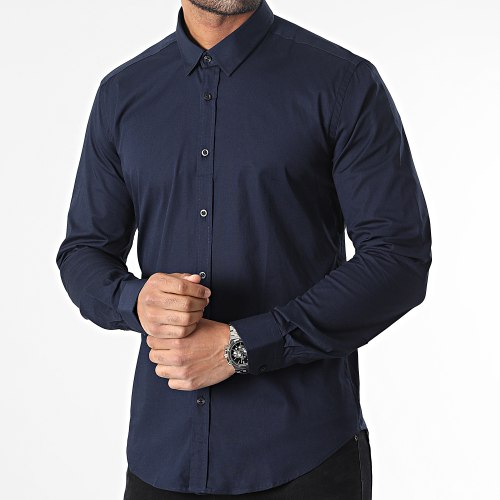 Lot De 2 Chemises Manches Longues Slim 2930294 Bleu Marine Bleu Clair