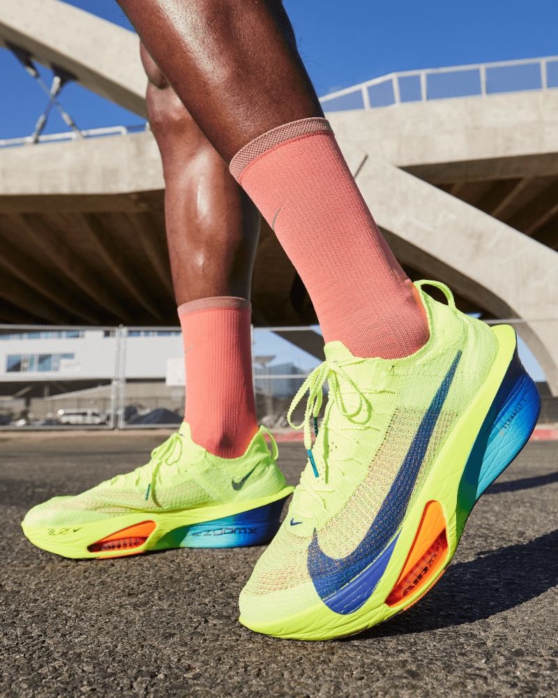 Chaussures de running Nike Alphafly Jaune & Bleu pour homme