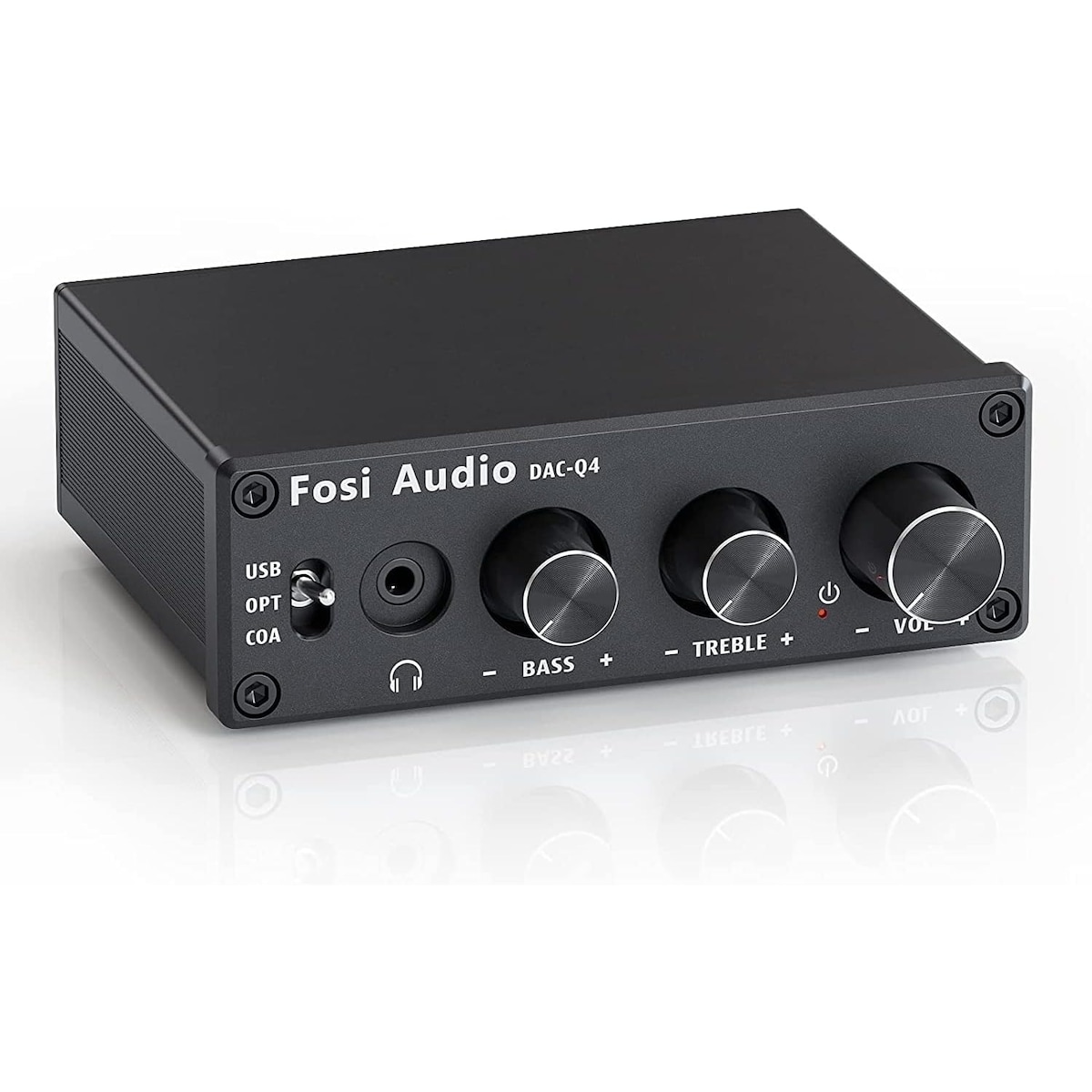 Fosi Audio Mini DAC og hodetelefonforsterker, 24-bit/192kHz USB/optisk/koaksial til RCA/AUX