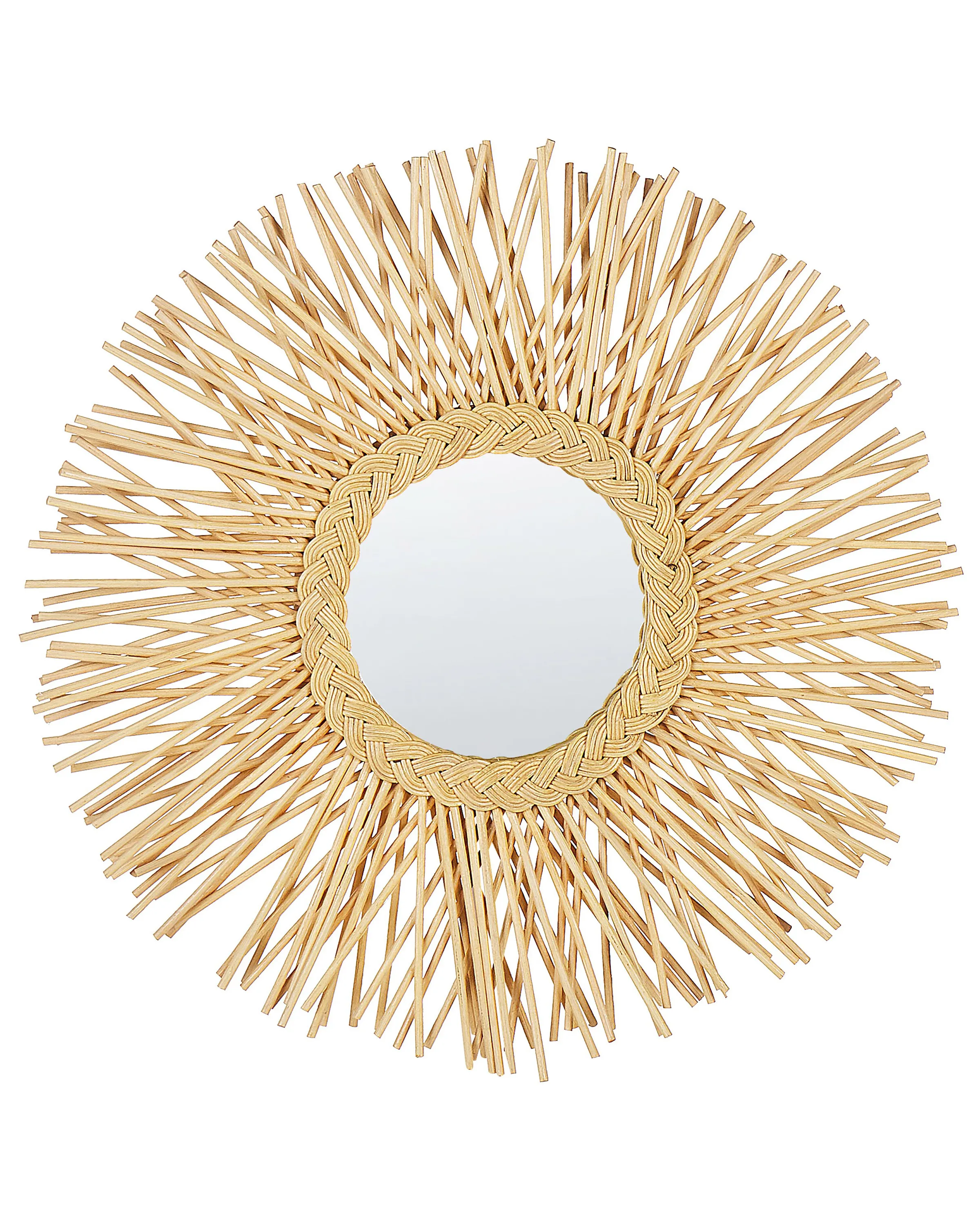 Wandspiegel KALASIN 60 cm 60 cm Rotan Natuurlijk