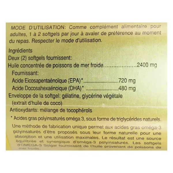 Solgar Ômega 3 60 Cápsulas Gelatinosas
