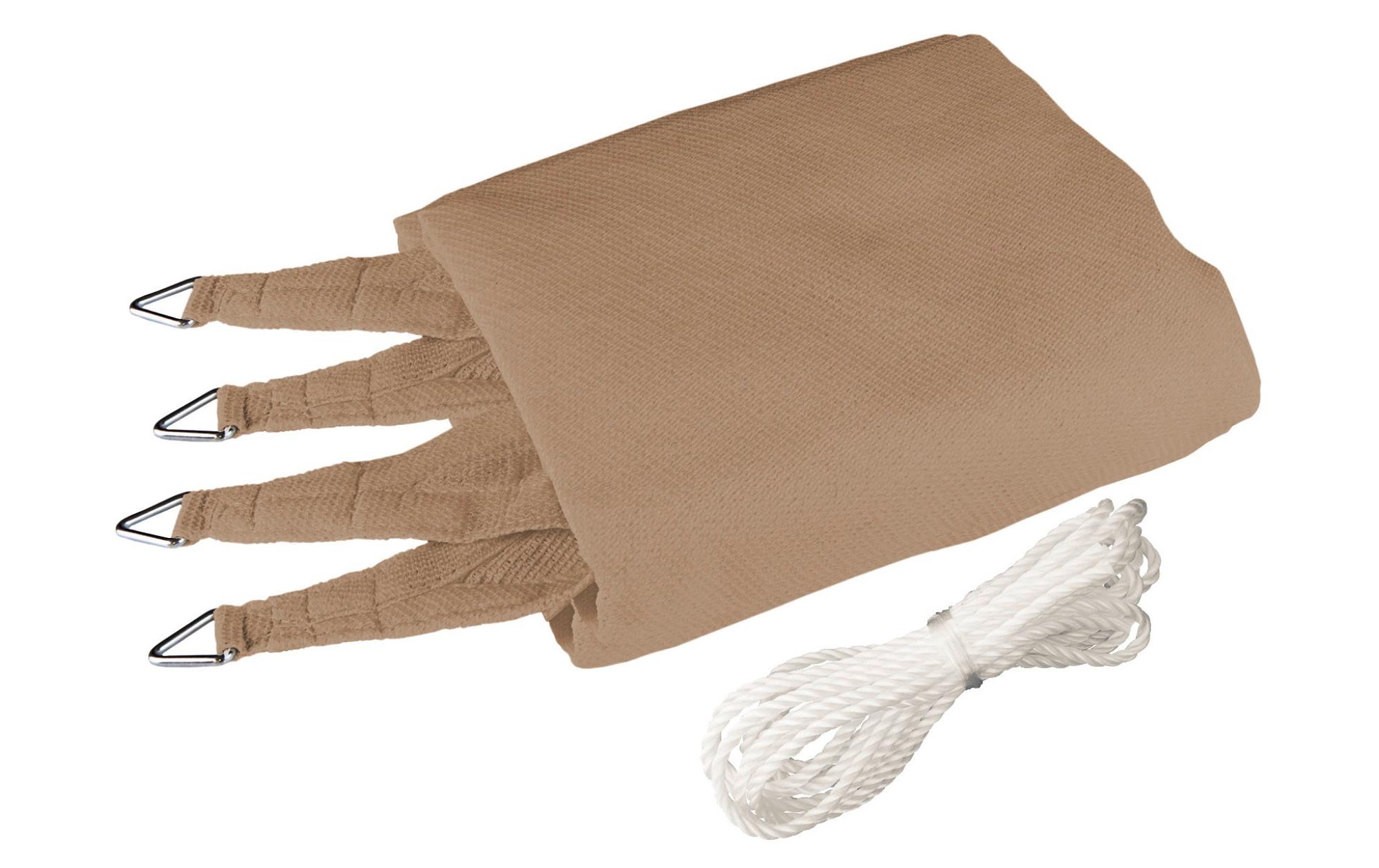 Sonnensegel 500 cm, Quadratisch, Schilf<br>Schattentuch für den Garten, Terrasse oder Balkon