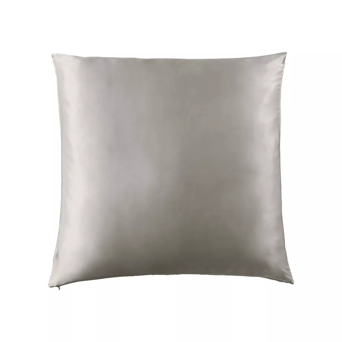 Taie d'oreiller carrée soie de mûrier (63 x 63 cm) Mizuki Gris clair