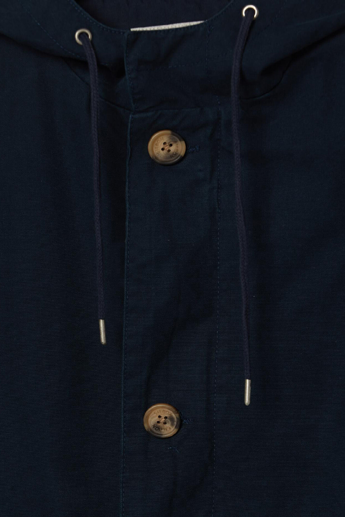 Parka azul marinho tingida em peça - Azul marinho