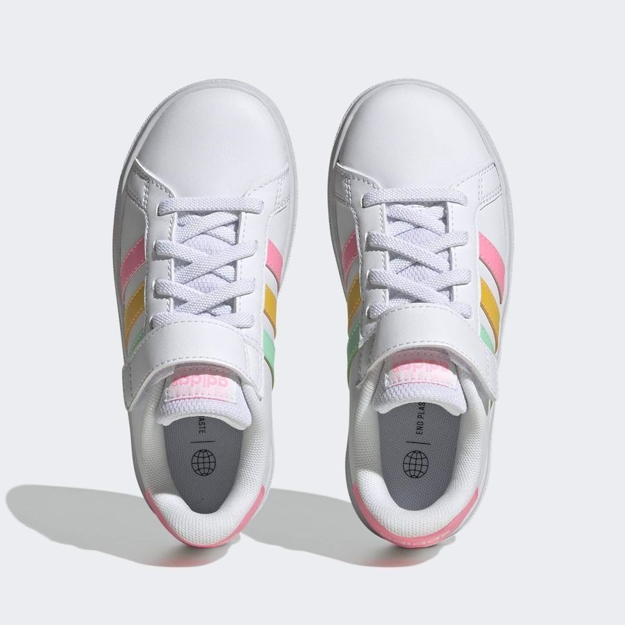 Adidas Chaussure à lacets élastiques et bride sur le dessus Grand Court Court