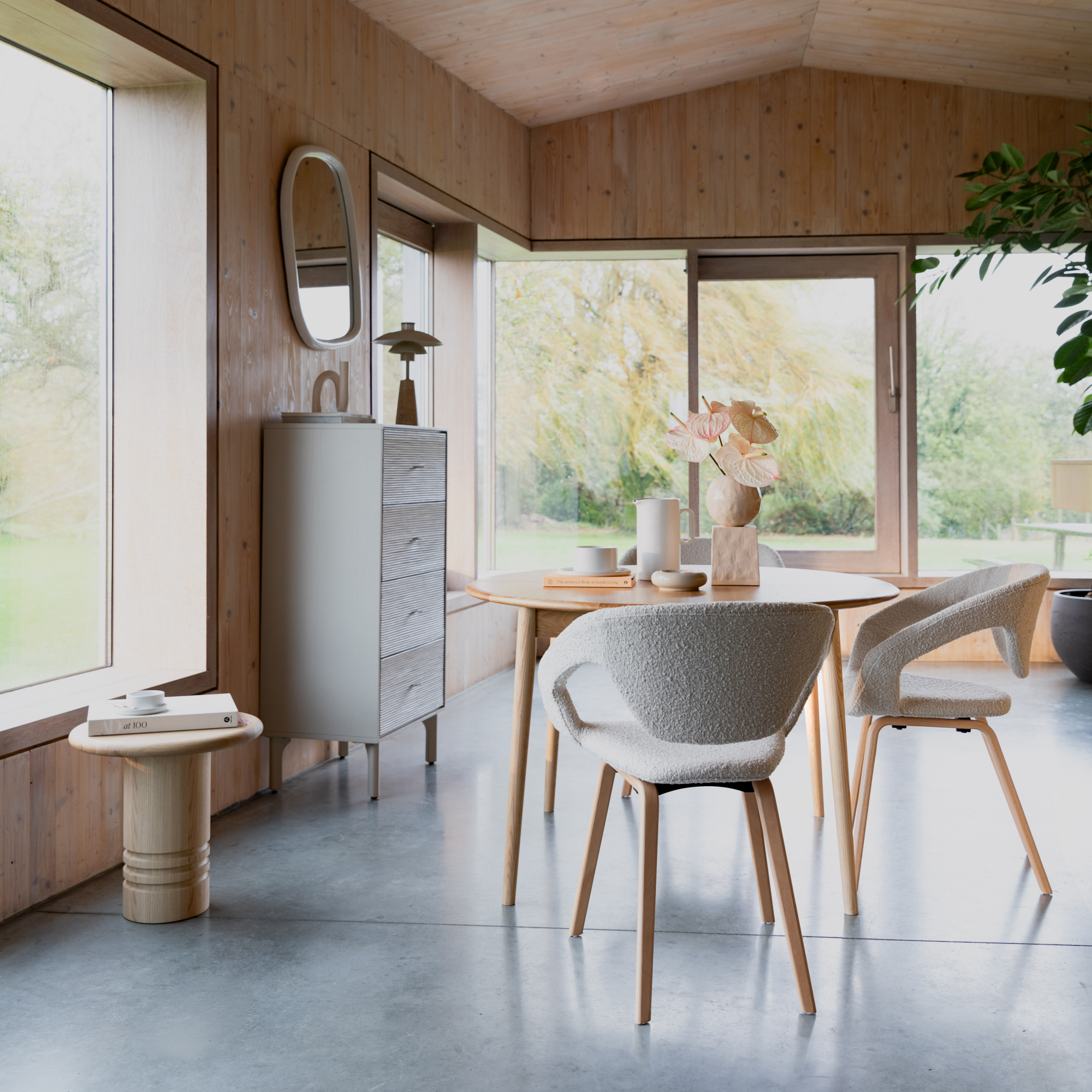 Eetkamerstoel Flexback Boucle beige - set van 2