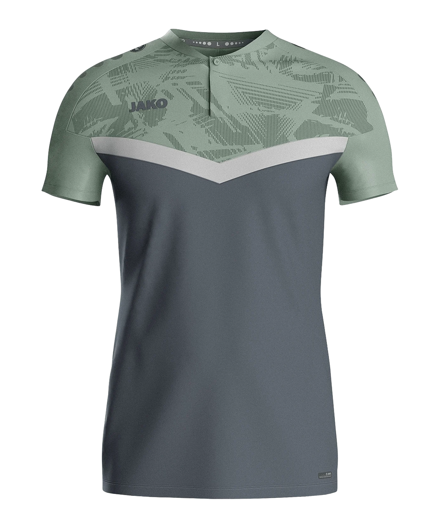 JAKO Iconic Poloshirt Grau Grün F852