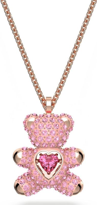 Hanger - Lichtroze - Kristal - Roségoudkleurige Ketting