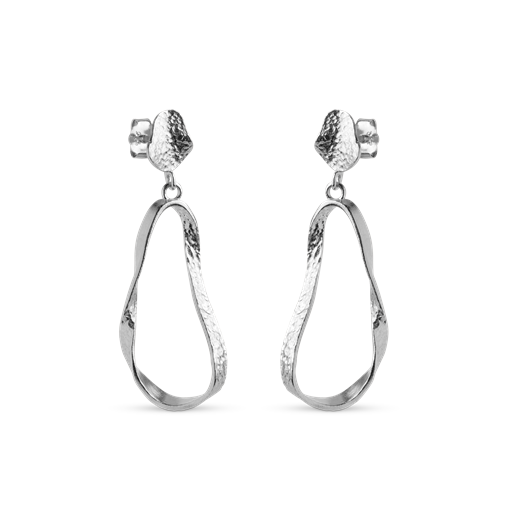 ENAMEL Copenhagen Small Aloma Øreringe, Silver