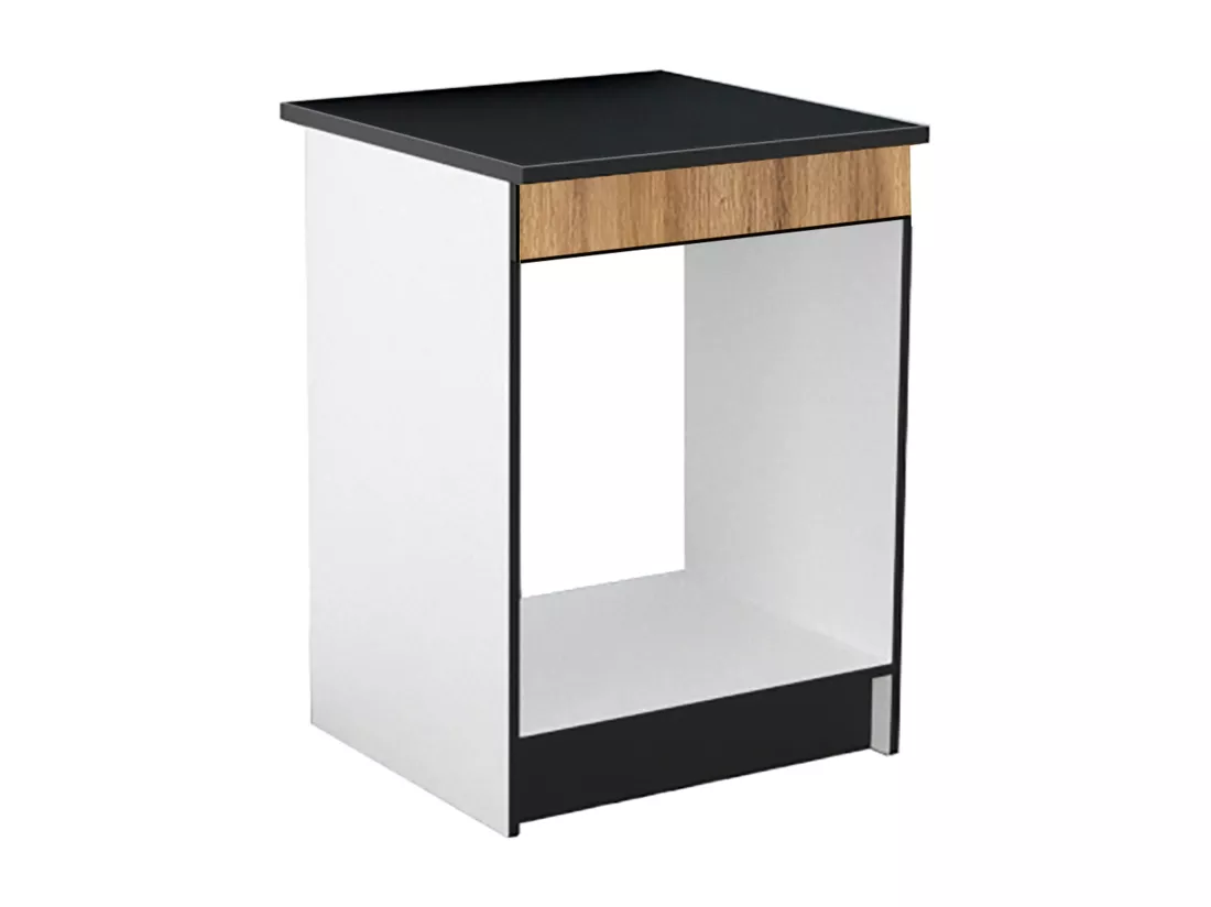 Cuisine complète - Avec plan de travail 240 cm - Naturel & Noir - TRATTORIA