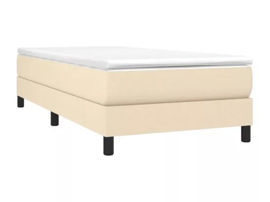 Sommier à lattes de lit Crème 100x200 cm Tissu
