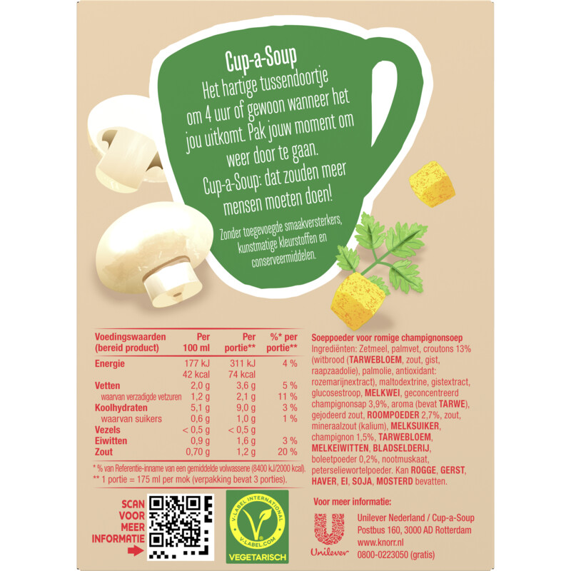 Knorr Cup-a-soup champignon crème
