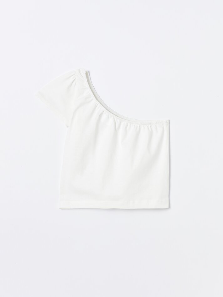 Camiseta assimétrica - Off White