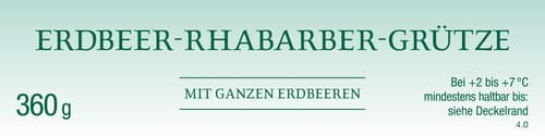 Zum Dorfkrug Erdbeer-Rhabarber-Grütze