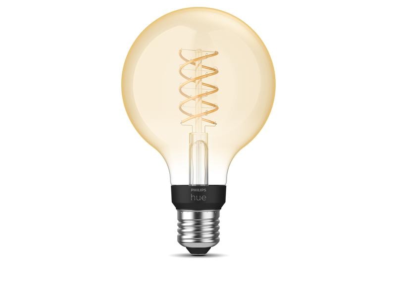 Philips Hue White E27 Einzelpack Globe Filament 550 lm Filament-Leuchtmittel mit E27 Sockel