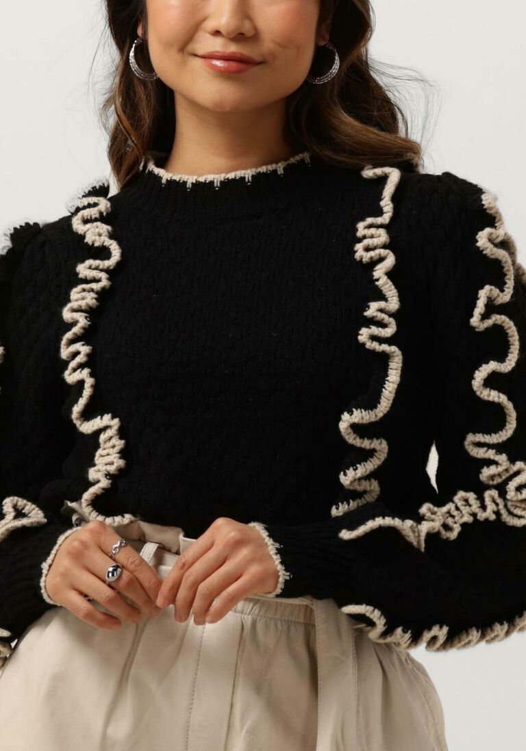 OBJECT zwarte object trui objyaa l/s knit pullover 131