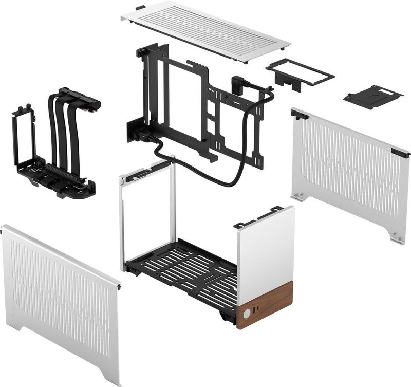 Fractal Design Terra Small Form Factor (SFF) Zilver Mini ITX Aluminium Hout