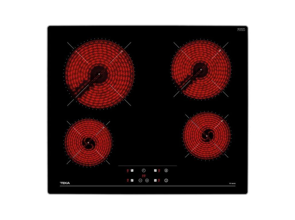 PLACA VITROCERÂMICA TEKA TB PRO 6415 PRETO 4 ZONAS 60 CM