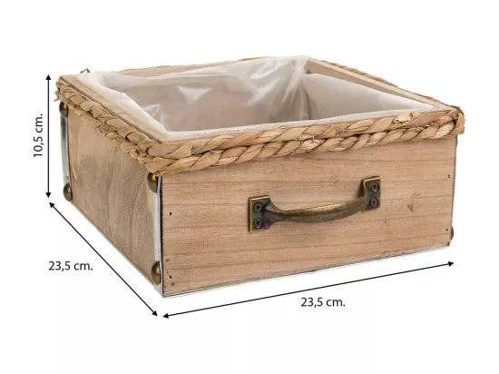 Tiroir en bois marron 23,5x23,5x10,5h