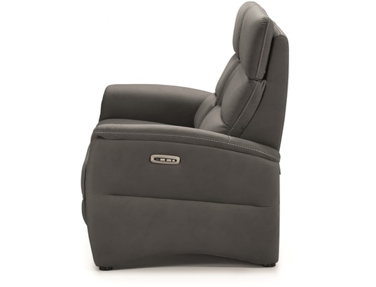 CONCEPT1 - Canapé tissu Versalles 2 places 2 relax électrique gris foncé