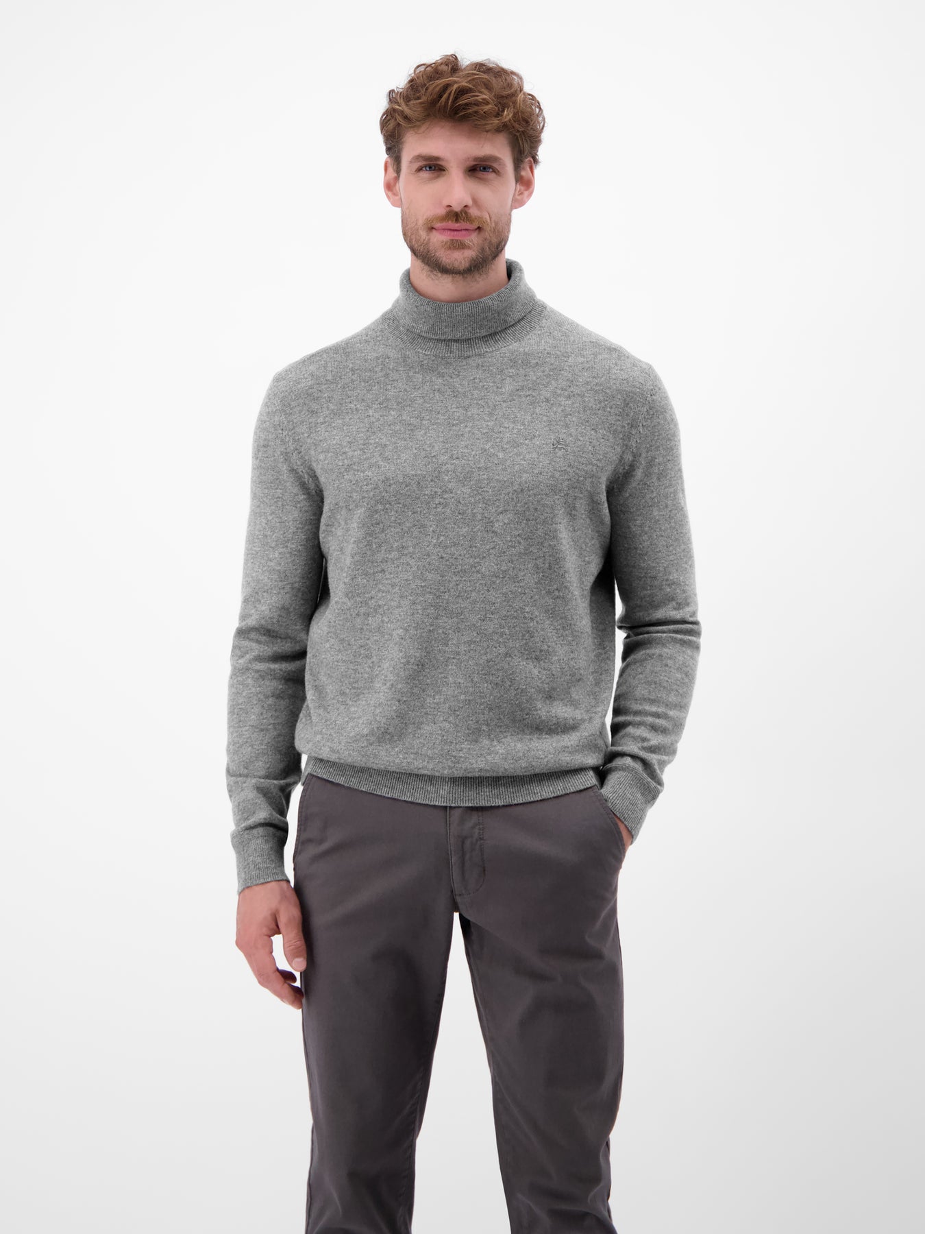 Herren Rollkragenpullover aus Woll-Kaschmir-Mix – lässige Optik, wärmender Tragekomfort