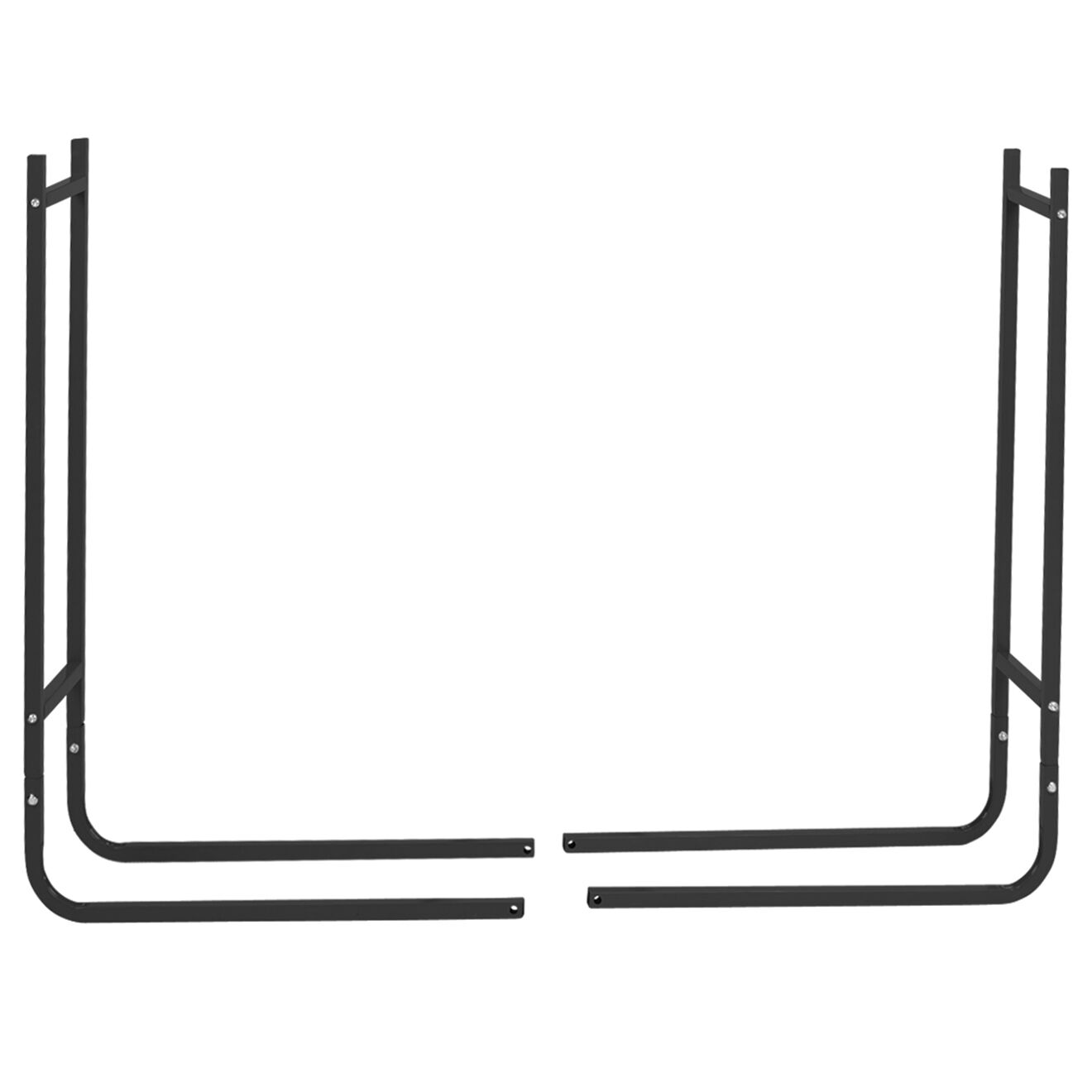 Pratik Garden Serre bûches extensible sur pieds grande capacité noire - 95x60/120x24 cm