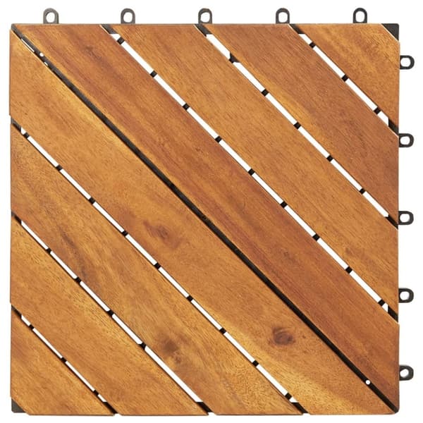 vidaXL Terrassebord 10 stk 30x30 cm heltre akasie