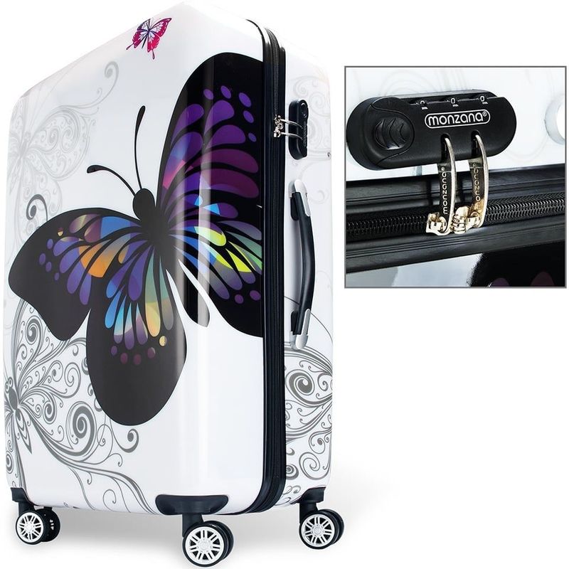 Monzana Hardcase Koffer Vlinder - Large - 66 L 68x43x27cm