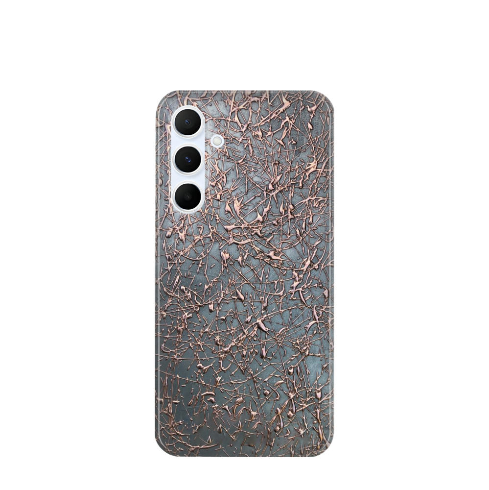 Samsung Galaxy A55 Kunststoff Hülle Kupfernetz - Bronze