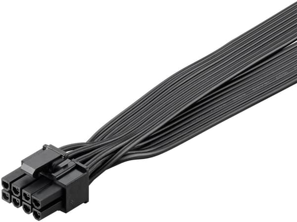 Strømforsyningskabel 8-pins hann til dobbel 6+2 hann for PCIe