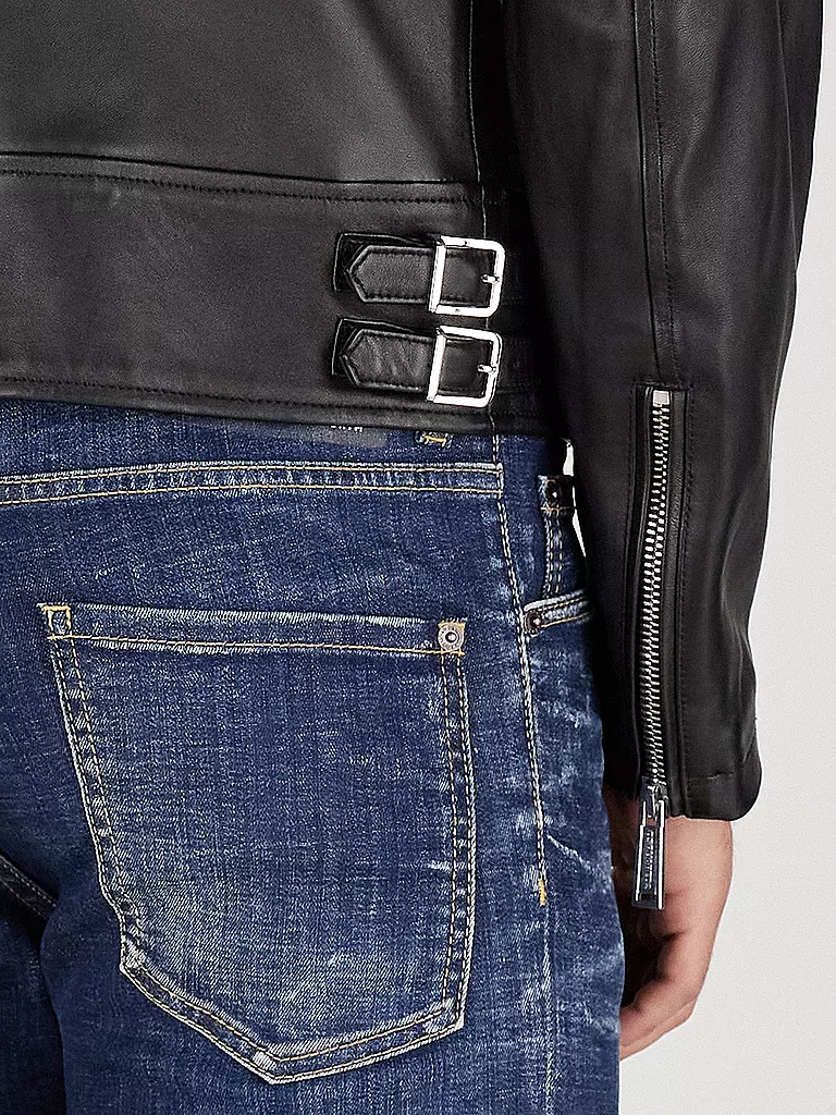 DSQUARED2 Lederjacke schwarz