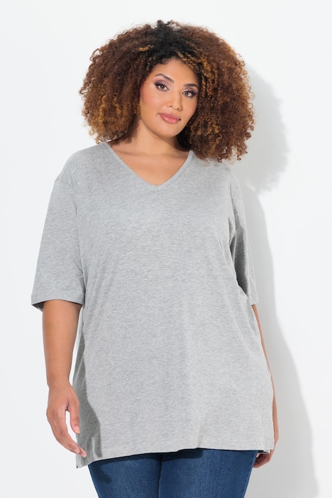 T-Shirt, V-Ausschnitt, Relaxed, Halbarm
