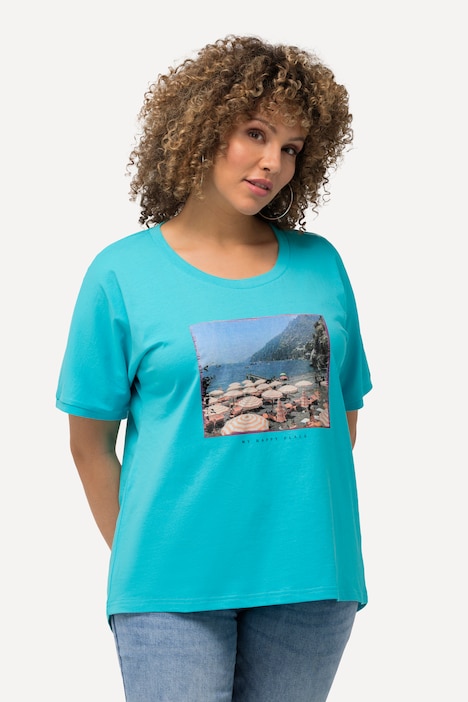 T-Shirt, Fotomotiv, Oversized, Rundhals, Halbarm