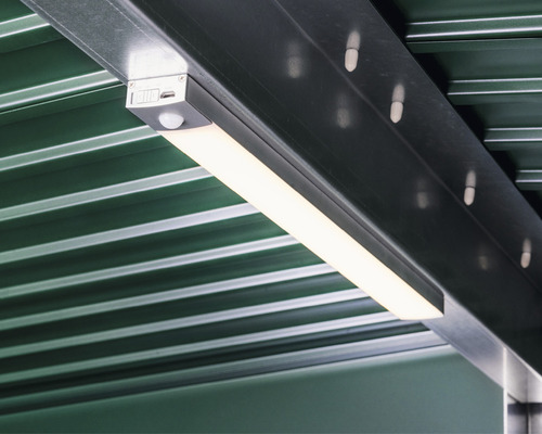 Hörmann EcoStar LED magneetlamp inclusief batterij en bewegingsmelder, 43 x 3,4 x 1,6 cm, zilver