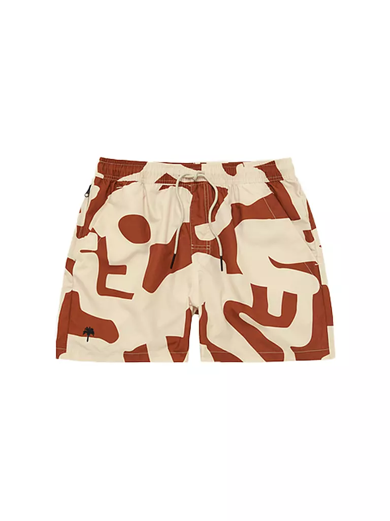 OAS Badeshorts RUSSETT PUZZLOTEC rot