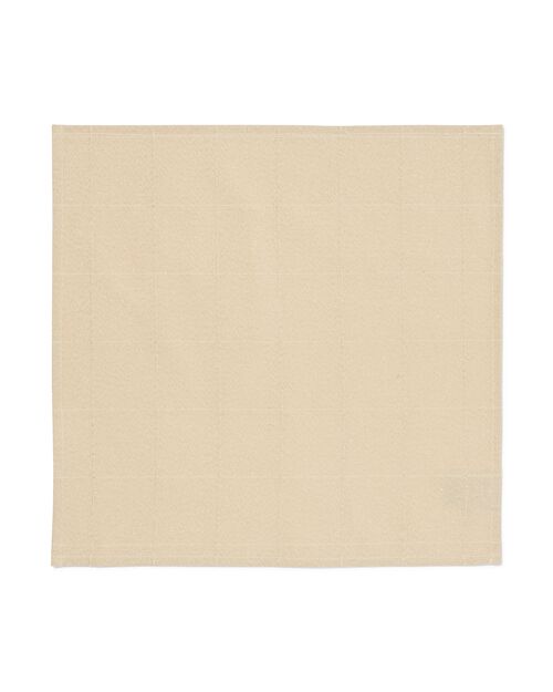 serviettes 47x47cm coton sable avec carreaux pailletés