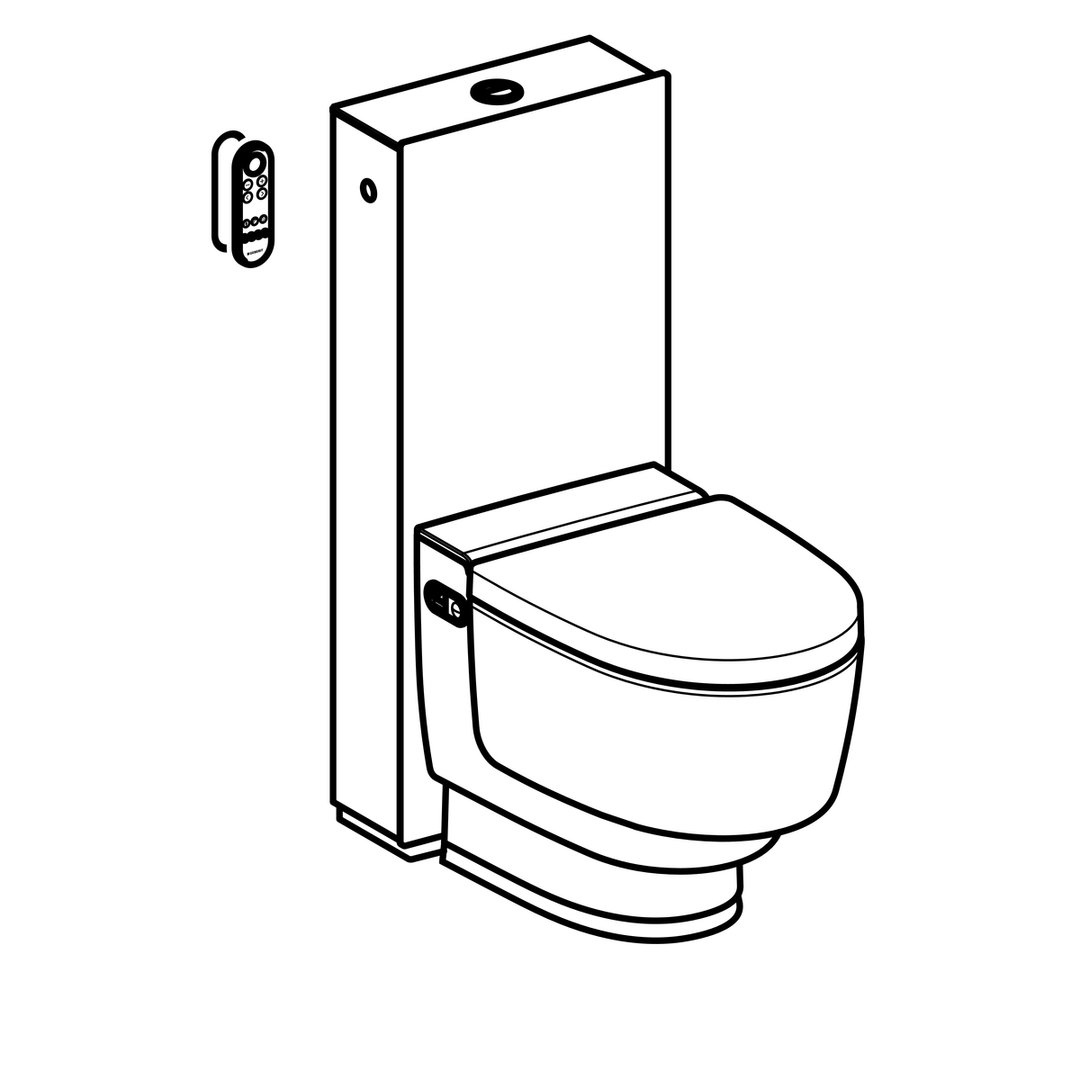 Geberit AquaClean Mera Classic douche wc staand wit glans