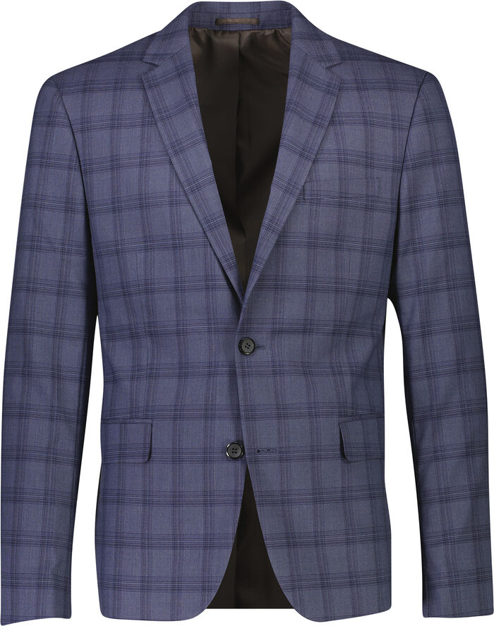 Lindbergh Checked stretch suit Blå
